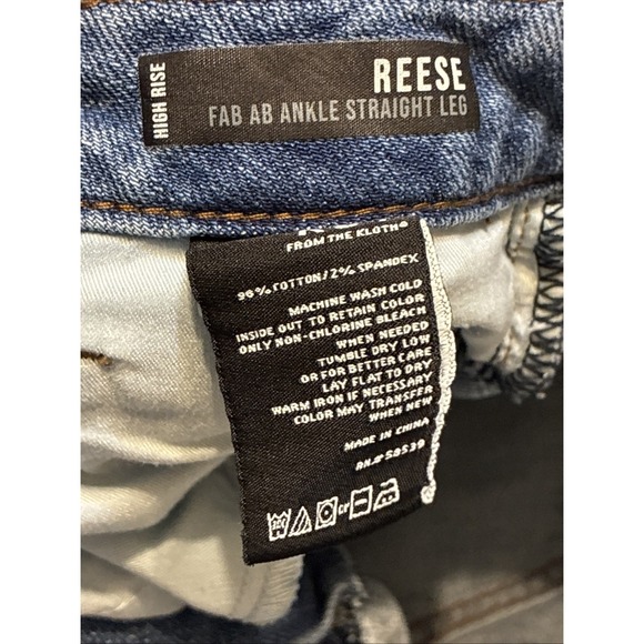 Kut From the Kloth Jeans Women's Size 4 Blue Reese Ankle Straight Leg Grunge - Picture 12 of 13